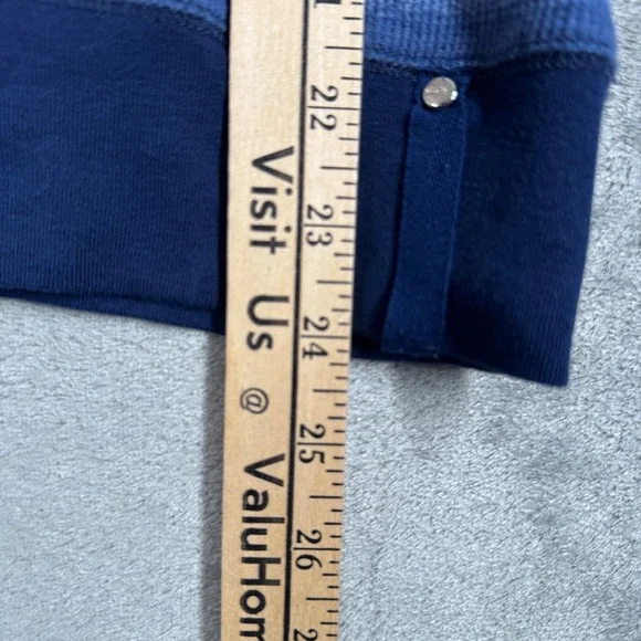 Lauren Ralph Lauren Sweater Women M Hoodie Striped Lightweight Knit Top Vintage - Picture 9 of 10